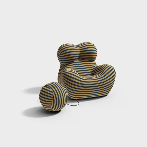 Stylish Low-Poly Chair 3D model