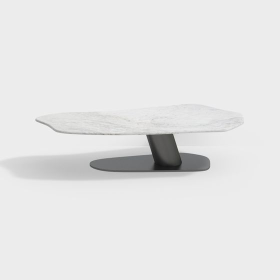 Sleek Marble Coffee Table 3D model