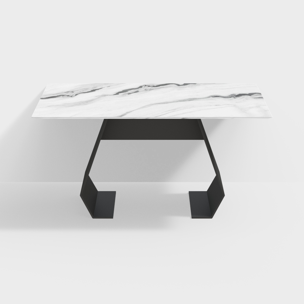 Elegant Marble Dining Table 3D model