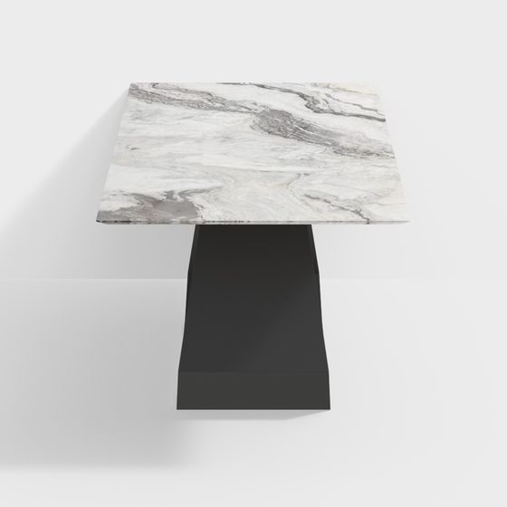 Black WN07-18 Dining Table 3D Model