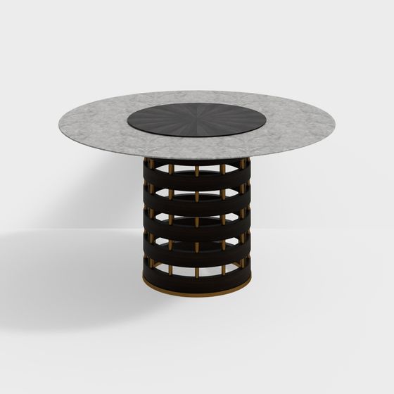 Stylish Low Polygon Round Table 3D model