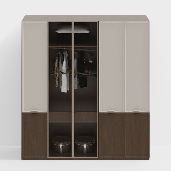 Minimalist Wardrobe 3D model for Modern Homes