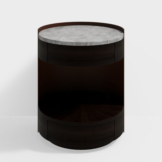 Curved Side Table 3D model