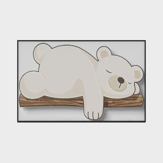 Low-Poly Cute Polar Bear 3D Model