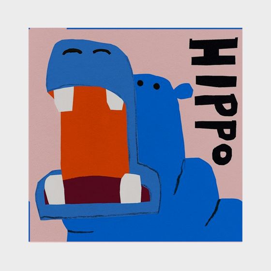 Colorful Low-Poly Hippo 3D Model for Projects