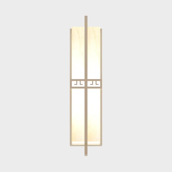 Neo-Chinese Style Wall Lamp in Wood Color