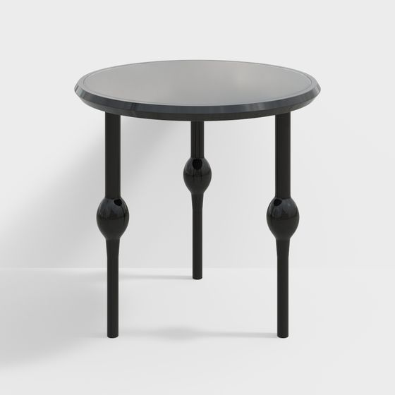 Stylish Low-Poly Round Table 3D model