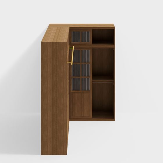 Minimalist Wooden Bookshelf 3D model