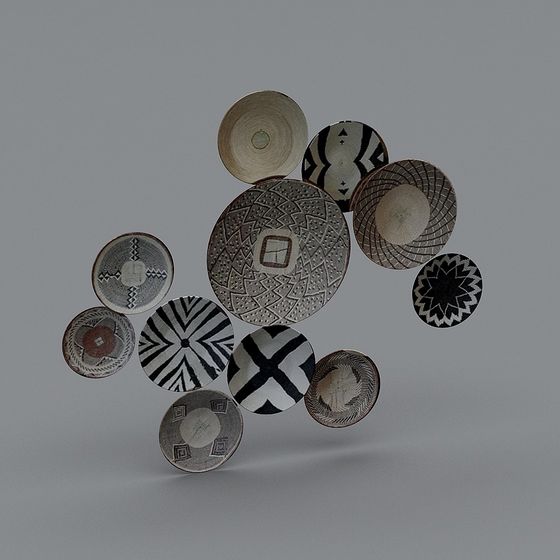 Floating Gem-Like Round 3D Models 3D model