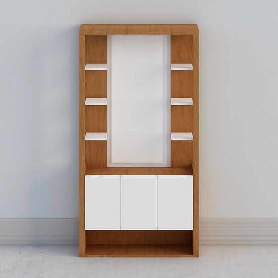 Modern Low-Poly Bookshelf 3D model