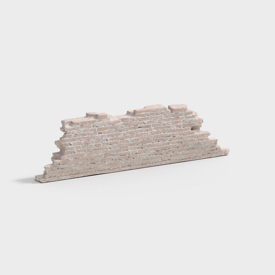 Vintage Brick Wall 3D model