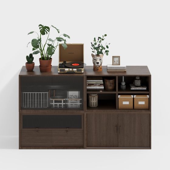 New Chinese-Style Sideboard in Brown for Traditional Charm