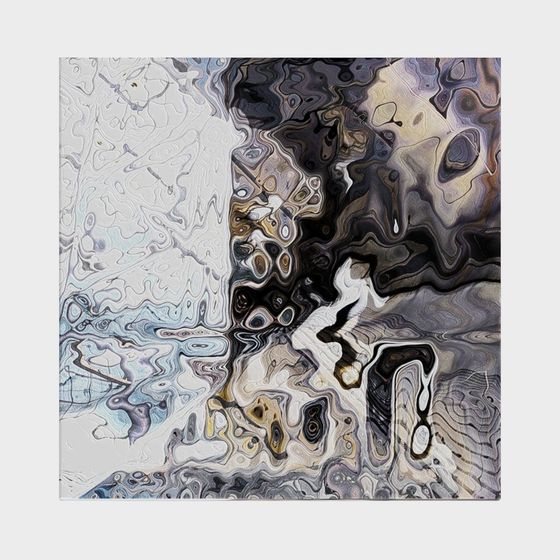 Abstract Fluid 3D Model with Low Polygon Style