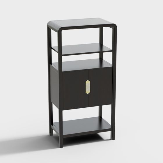 Simple Black Cabinet 3D model