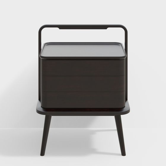 Mid-Century Modern Storage Chest 3D model