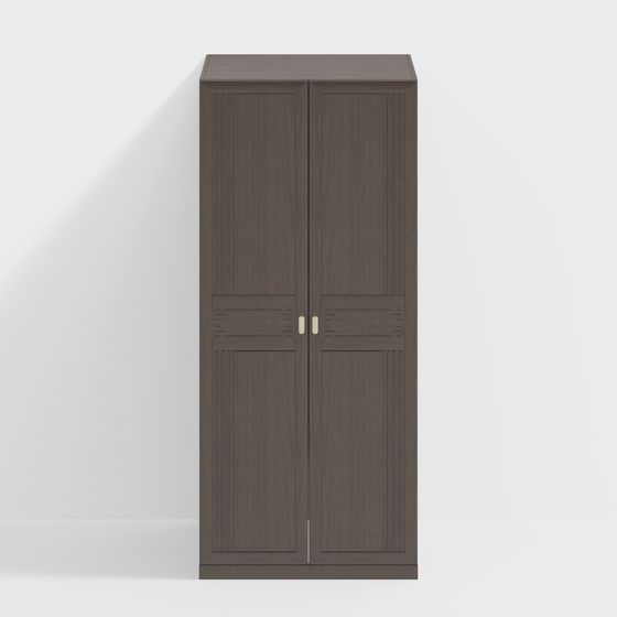 Stylish Wenge Wardrobe 3D model for Creative Spaces