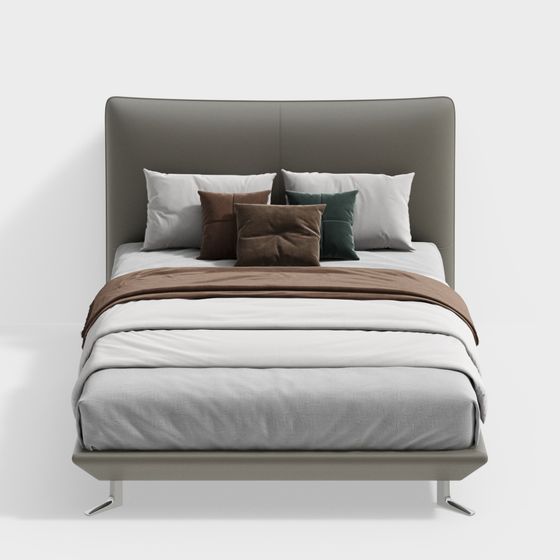 Stylish Bed 3D model for Contemporary Spaces