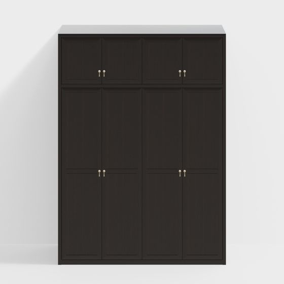 Elegant Low-Poly Wardrobe 3D model for Contemporary Design