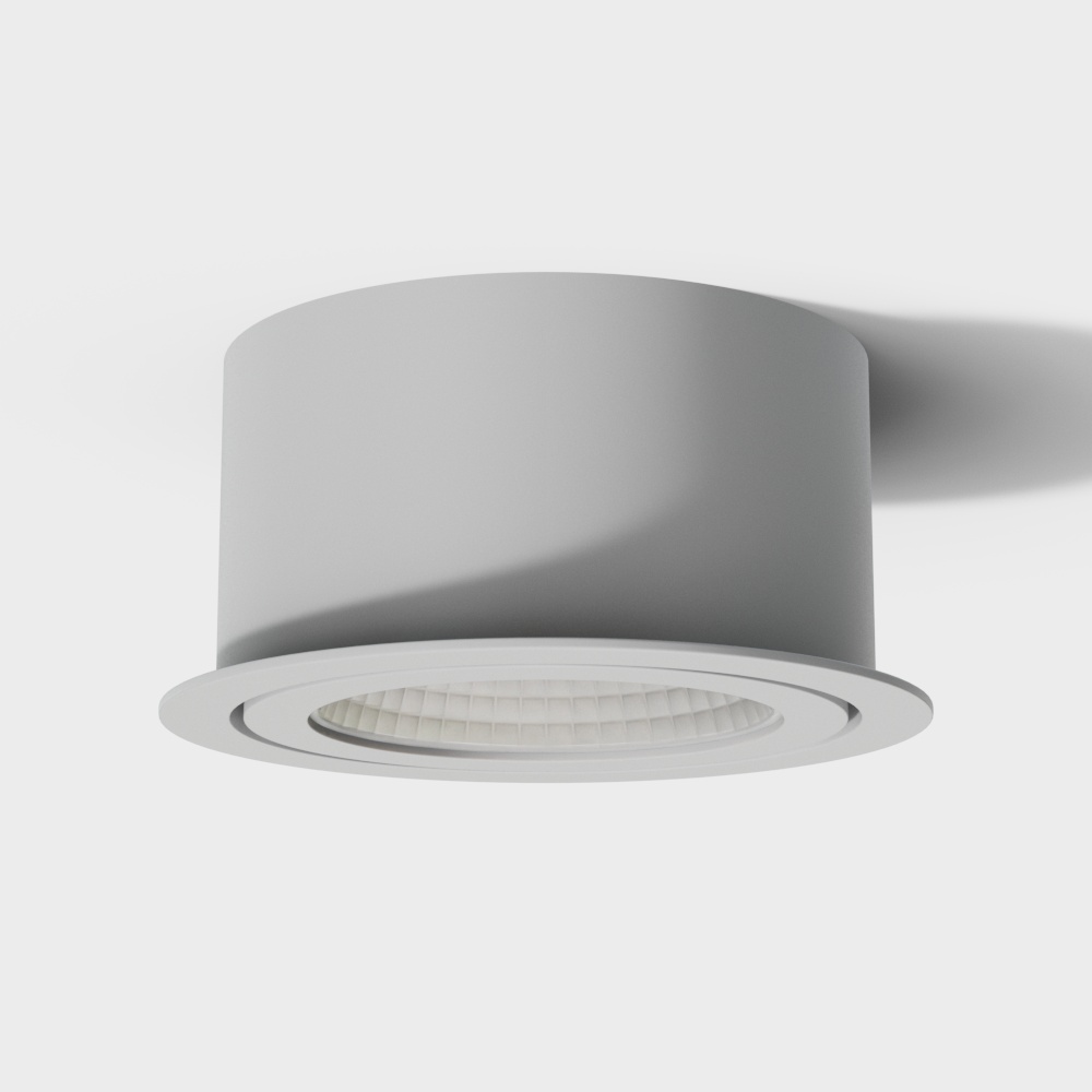 Embedded Downlight 3D model with Low-Poly Design