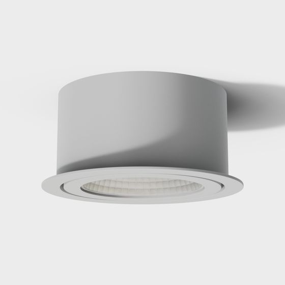 Embedded Downlight 3D model with Low-Poly Design