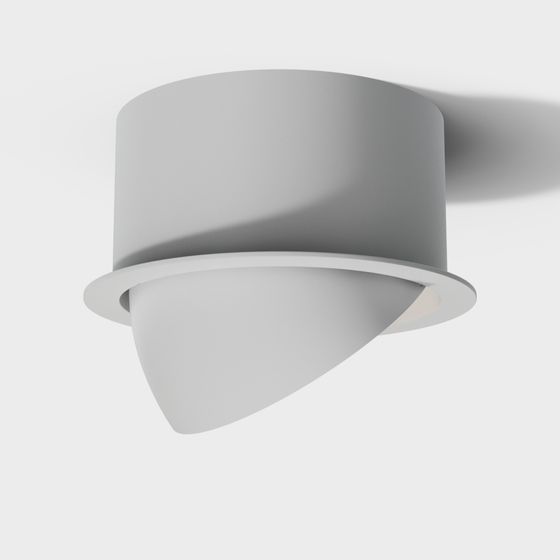 Minimalist Gray Wall Lamp 3D model