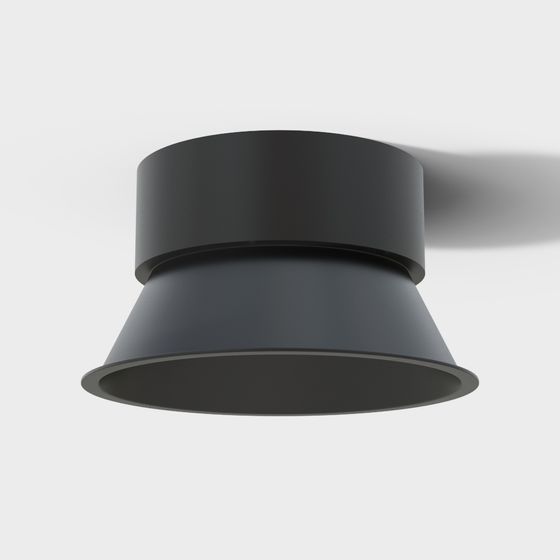 Gray Recessed Cylinder Light 3D Model for Modern Illumination