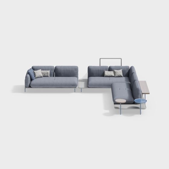 Urban Comfort Sofa Set 3D model