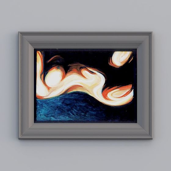 Abstract Frame 3D model - Modern Art Integration