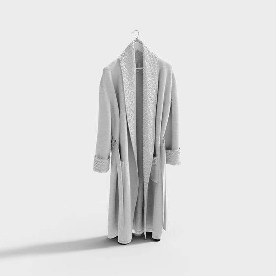 Elegant Low-Poly Bathrobe 3D model