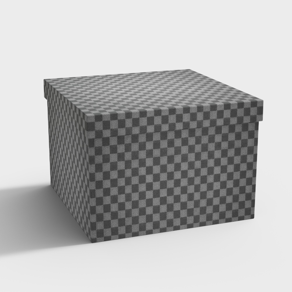 Classic Checkerboard Storage Box 3D model