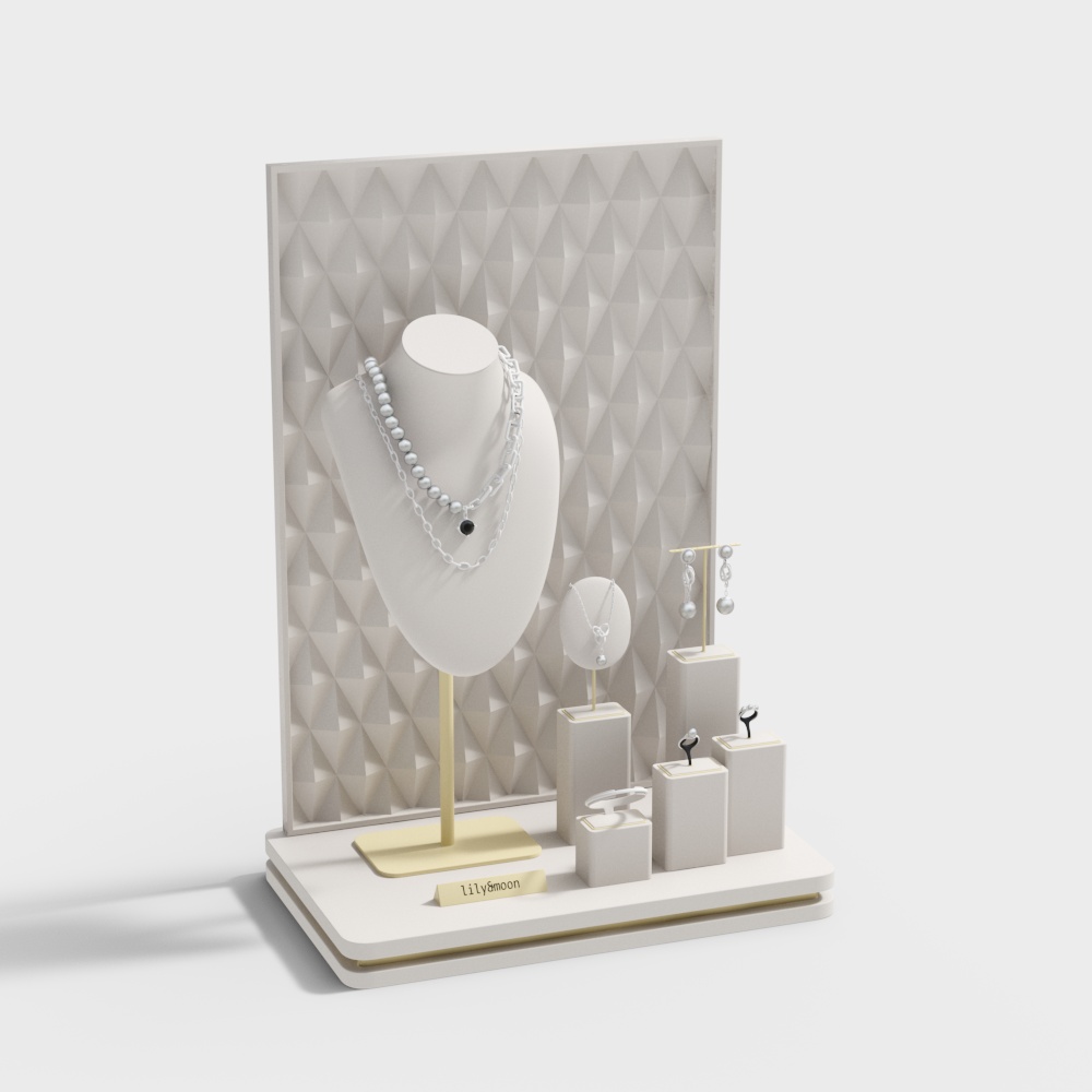 Modern jewelry 3D model 2
