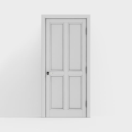 Stylish Low-Poly European Door 3D model