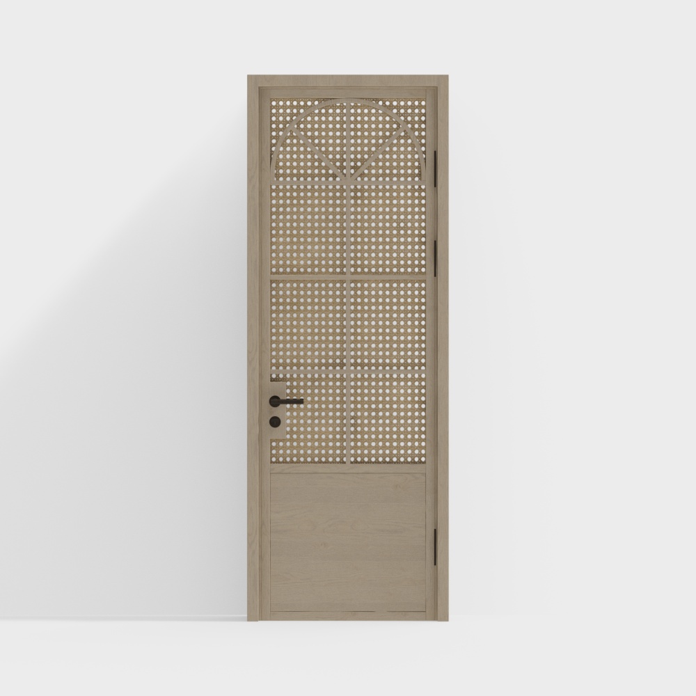 Medieval Style Single Bamboo Woven Door
