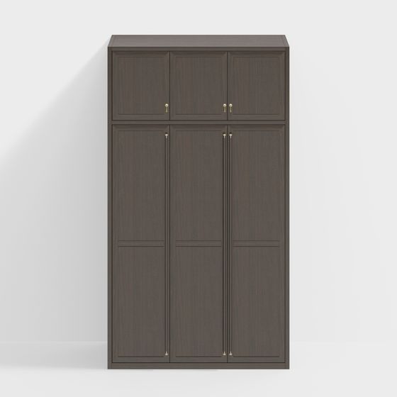 Stylish Low-Poly Wardrobe 3D model