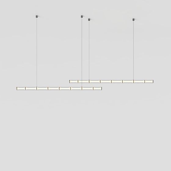 Bamboo Shadow Pendant Light 3D model