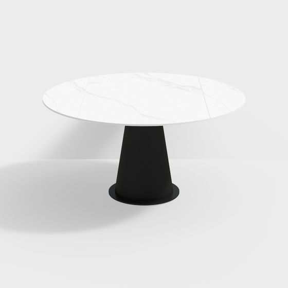 Stylish Low-Poly Round Table 3D model
