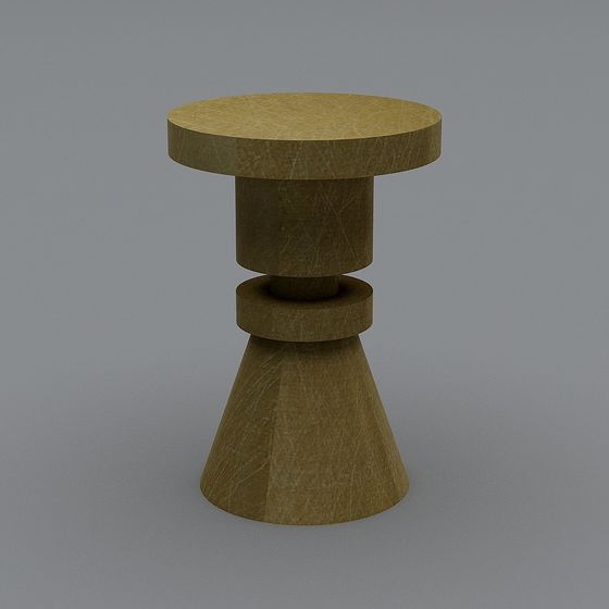 Elegant Cone-Shaped Round Table 3D model