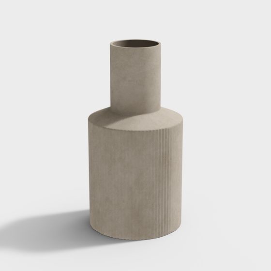 Stylish Minimalist Vase 3D model for Creative Spaces