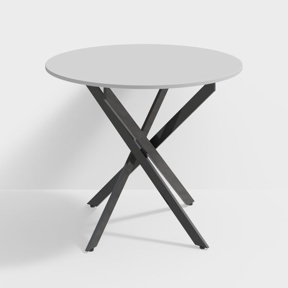 Stylish Round Table 3D model for Contemporary Interiors