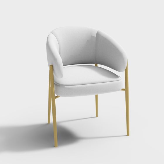 Elegant Arc Chair 3D model