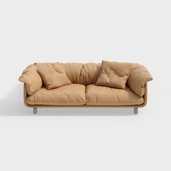 Chic Low Poly Sofa 3D model for Modern Interiors