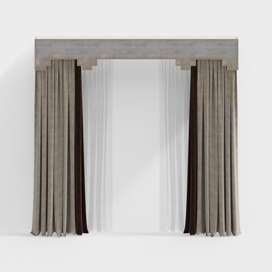 Elegant Curtain Arch 3D model