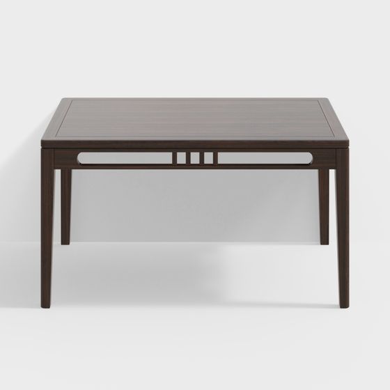 Stylish Wooden Dining Table 3D model for Modern Spaces