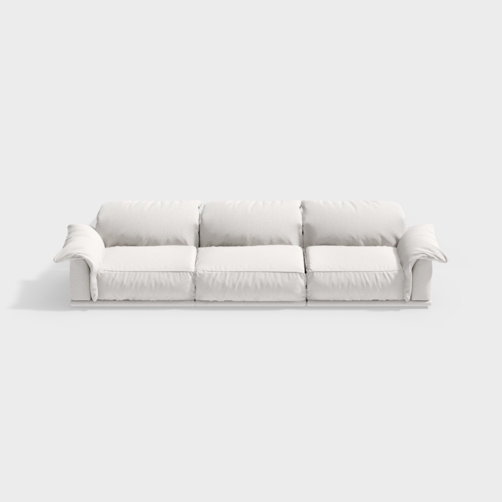 Elegant Low-Polygon 3D Sofa Model
