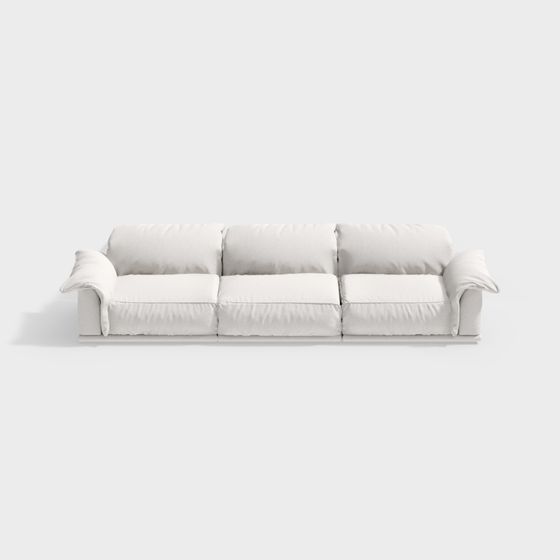Elegant Low-Polygon 3D Sofa Model