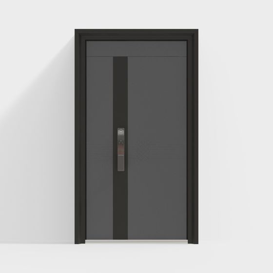 Stylish Low-Poly 3D Door Model
