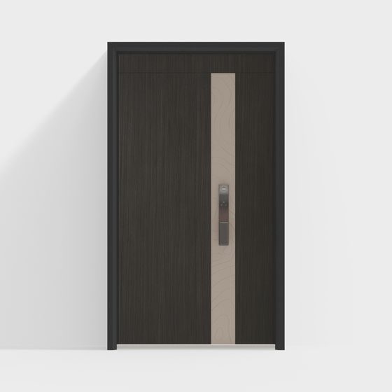 Elegant Minimalist Door 3D model for Urban Spaces
