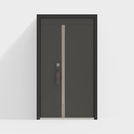 Stylish Minimalist Door 3D model for Modern Spaces