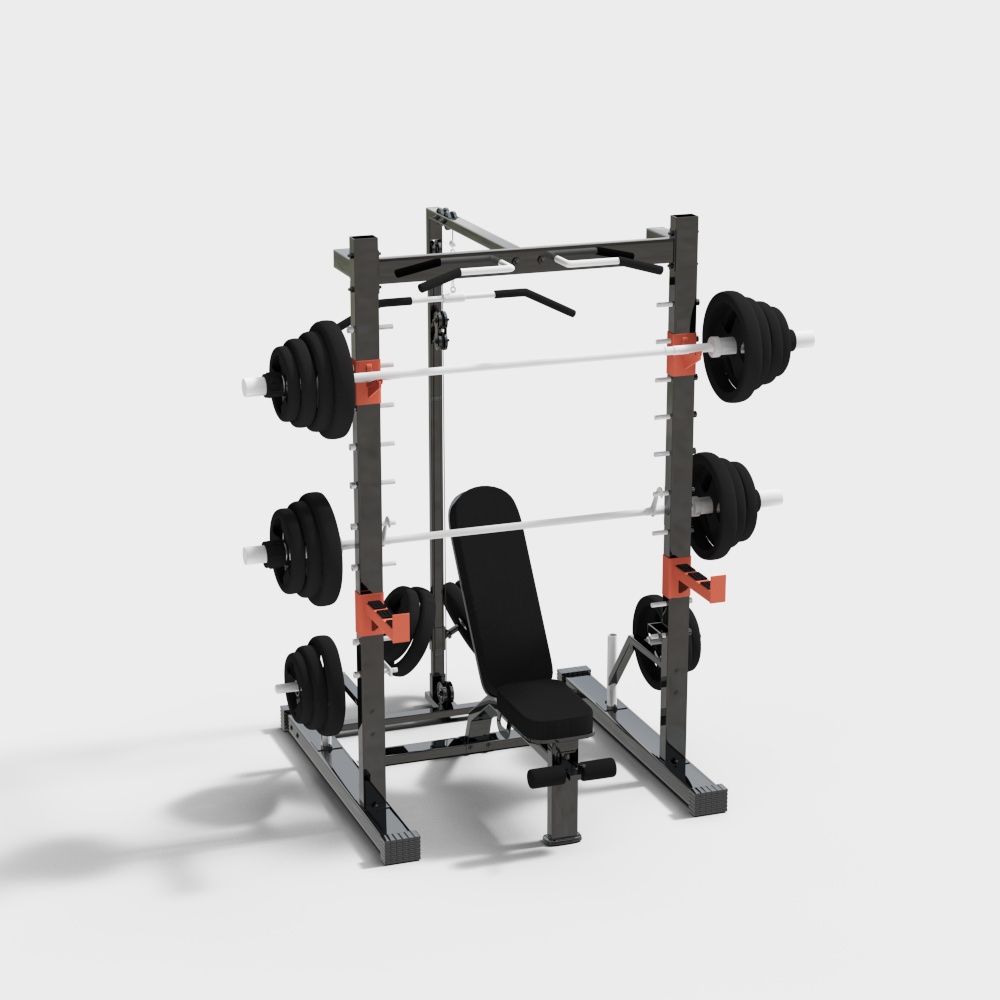 Smith machine power frame