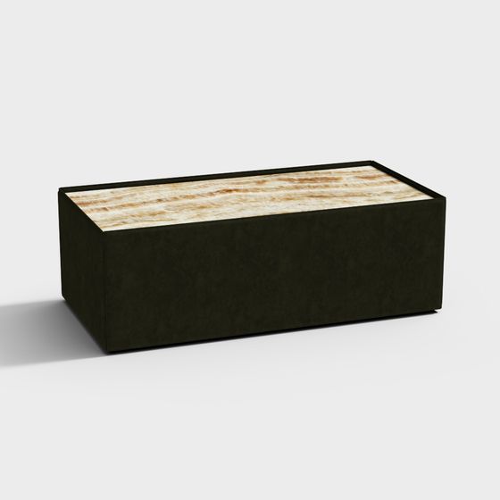 Elegant Wooden Coffee Table 3D model for Contemporary Spaces